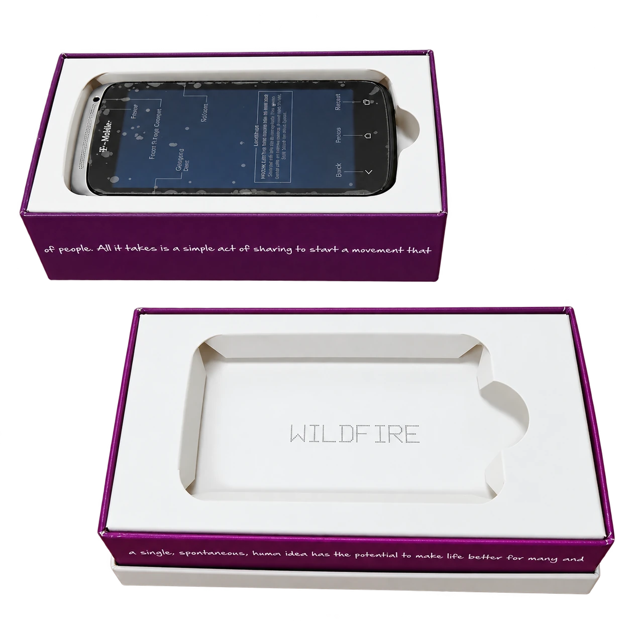 Custom-cut paperboard inner trays for phone packaging