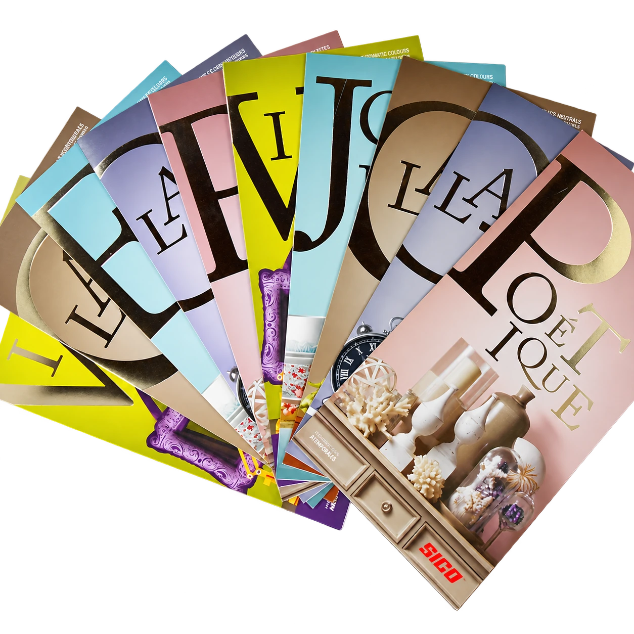 Sipe foil-stamped paint sample cards